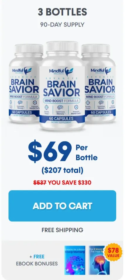 Brain Savior price 3 bottle